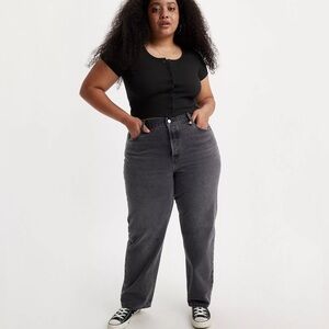 Levi’s Jeans. High rise. Grey. Straight leg.